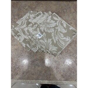 NWT Pewter Chelsea Napkins Set 6 Damask